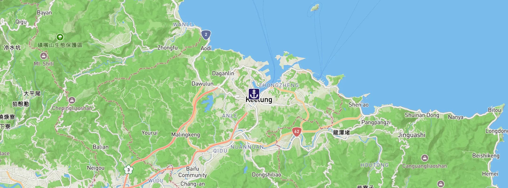 Map of Keelung