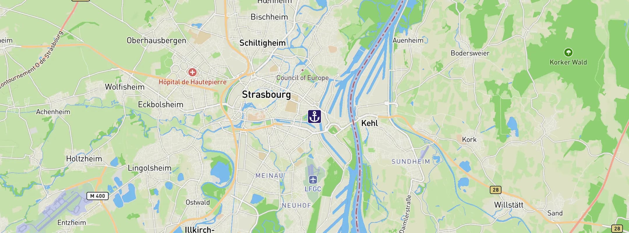 Map of Strasbourg