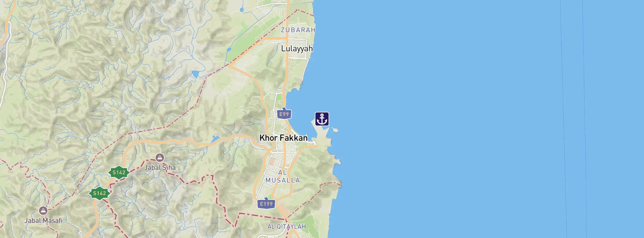 Map of Khor Fakkan