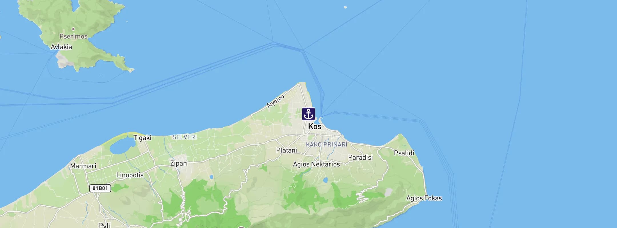 Map of Kos Island