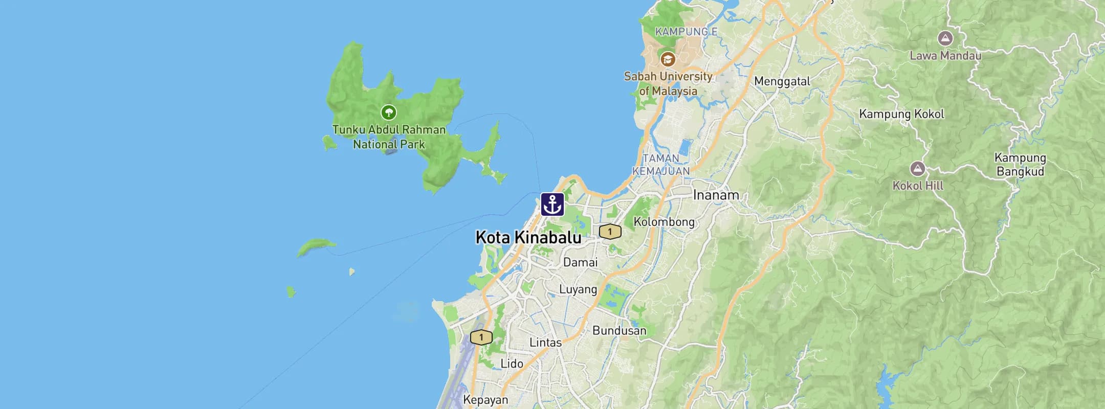 Map of Kota Kinabalu