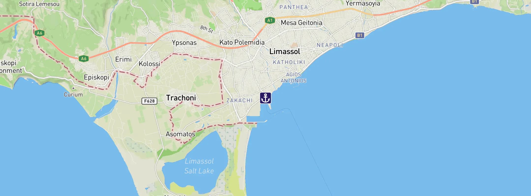 Map of Limassol