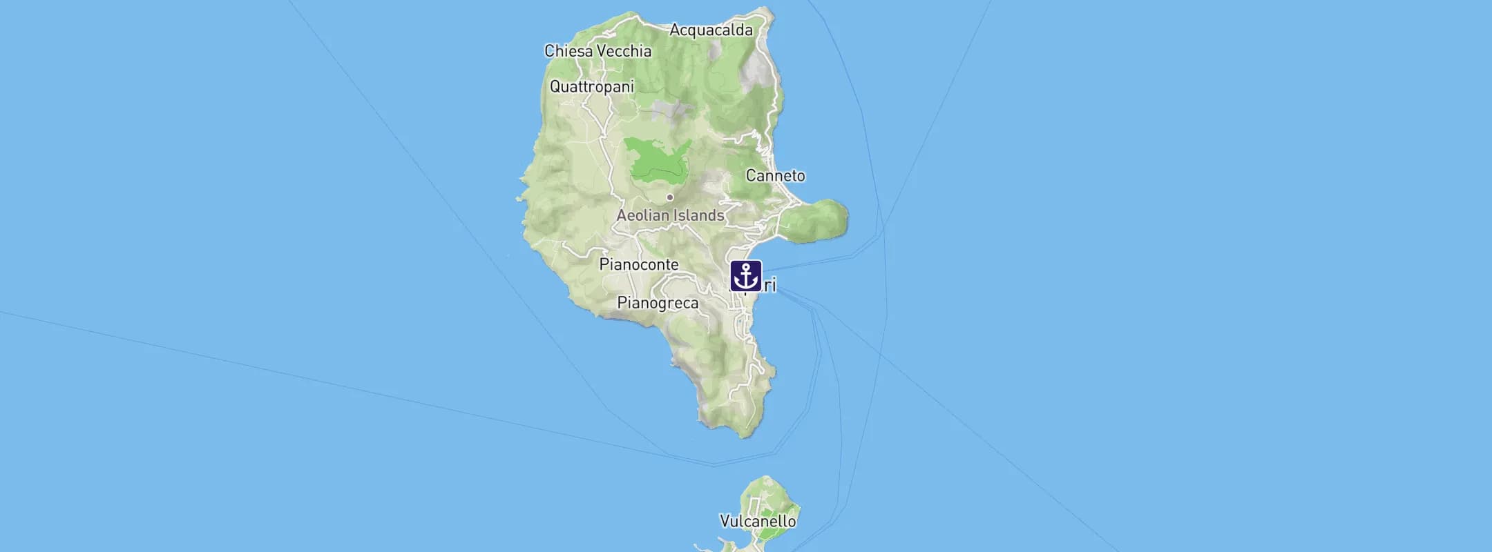 Map of Lipari Island