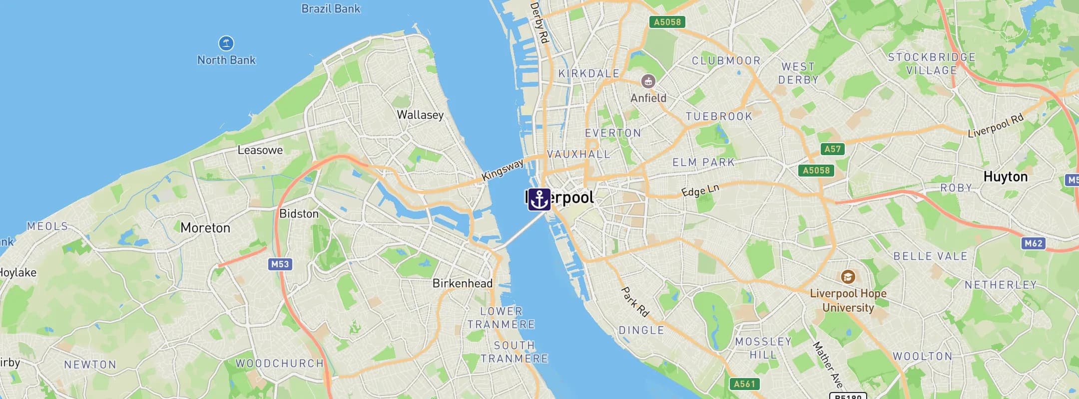 Map of Liverpool