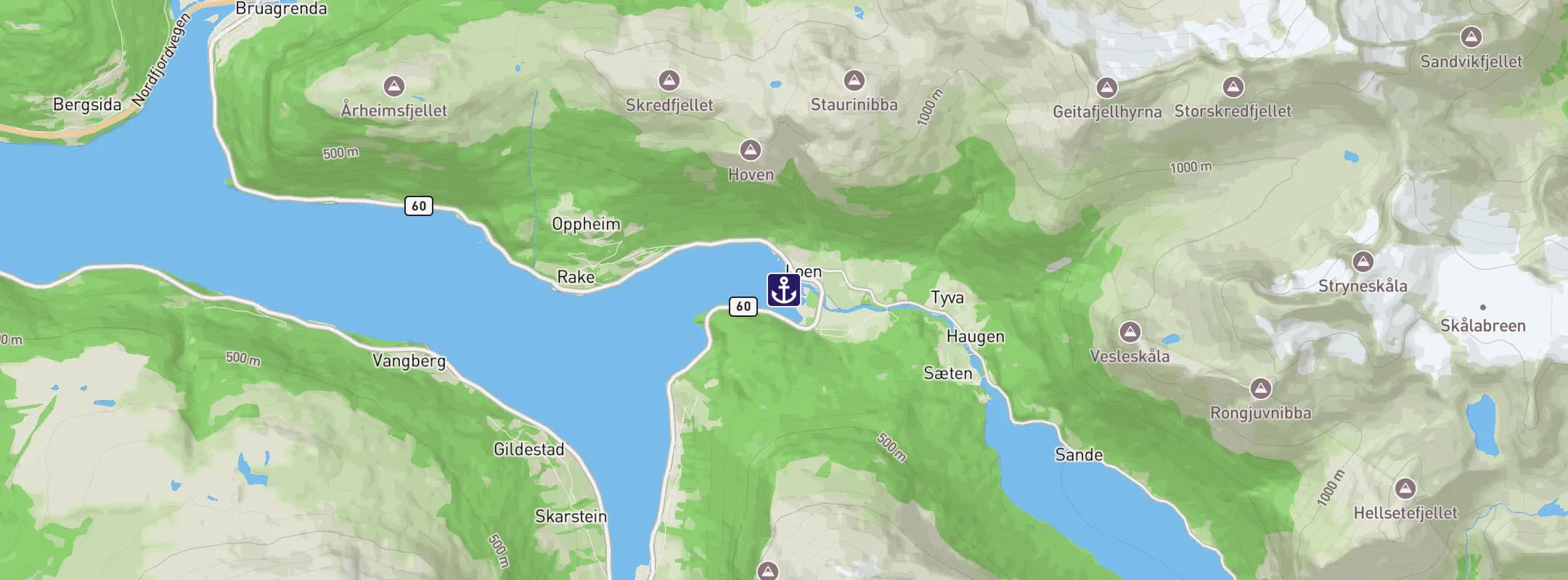 Map of Loen
