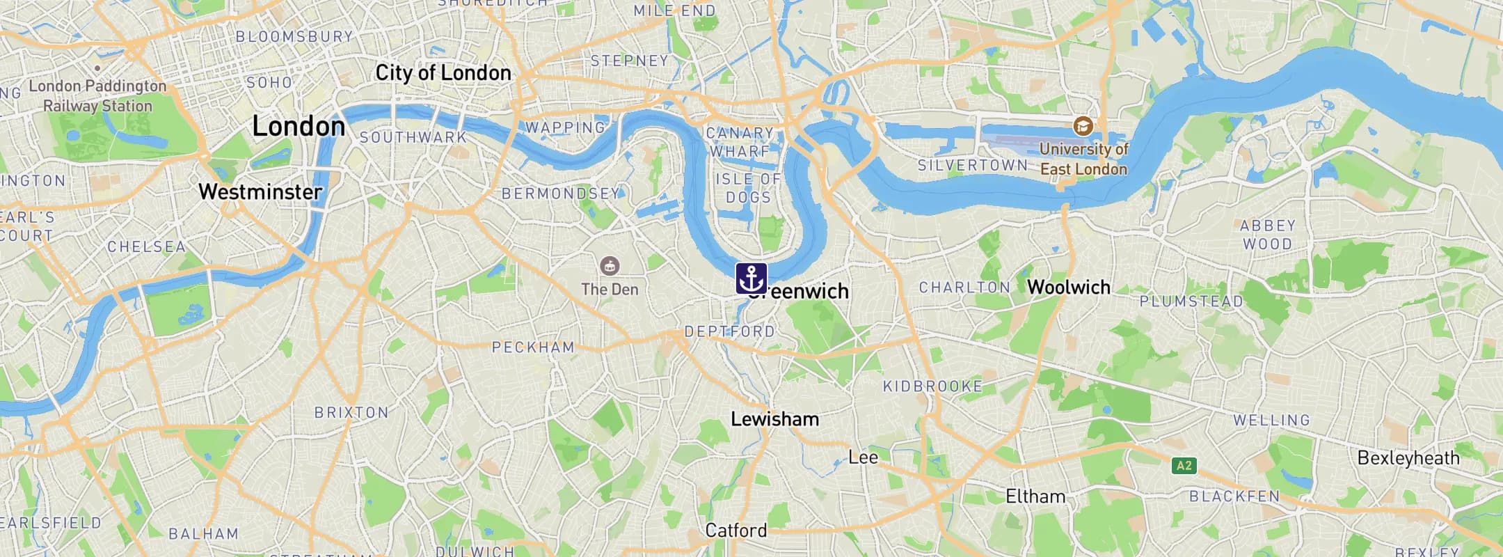 Map of London-Greenwich