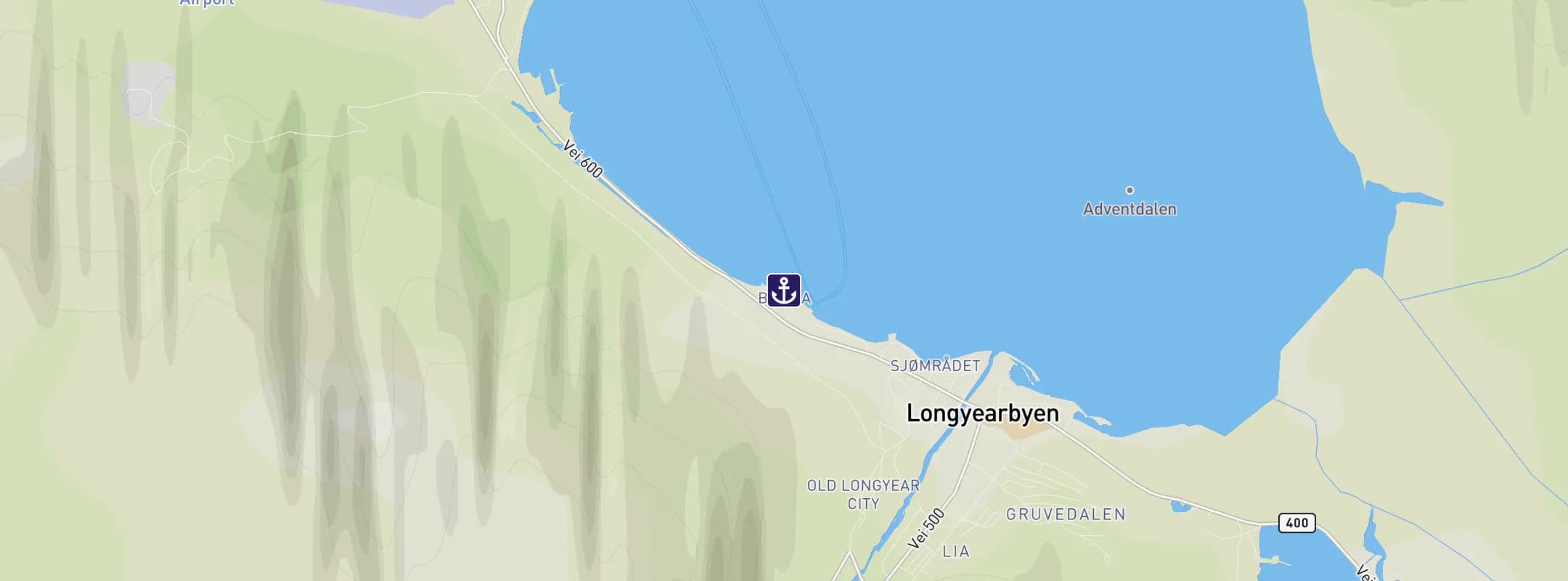 Map of Longyearbyen