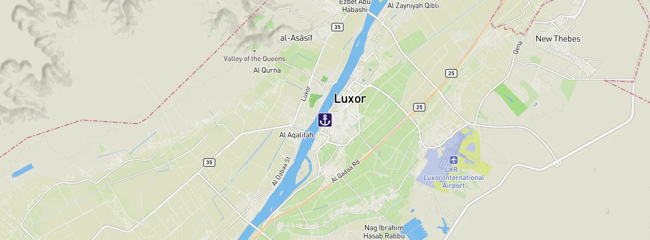 Map of Luxor