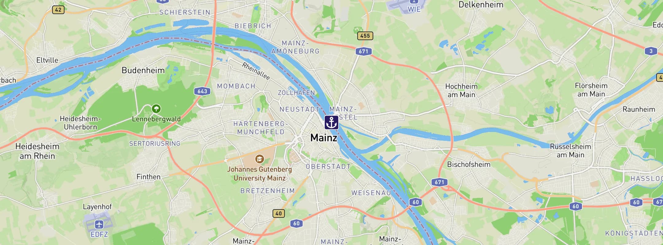 Map of Mainz