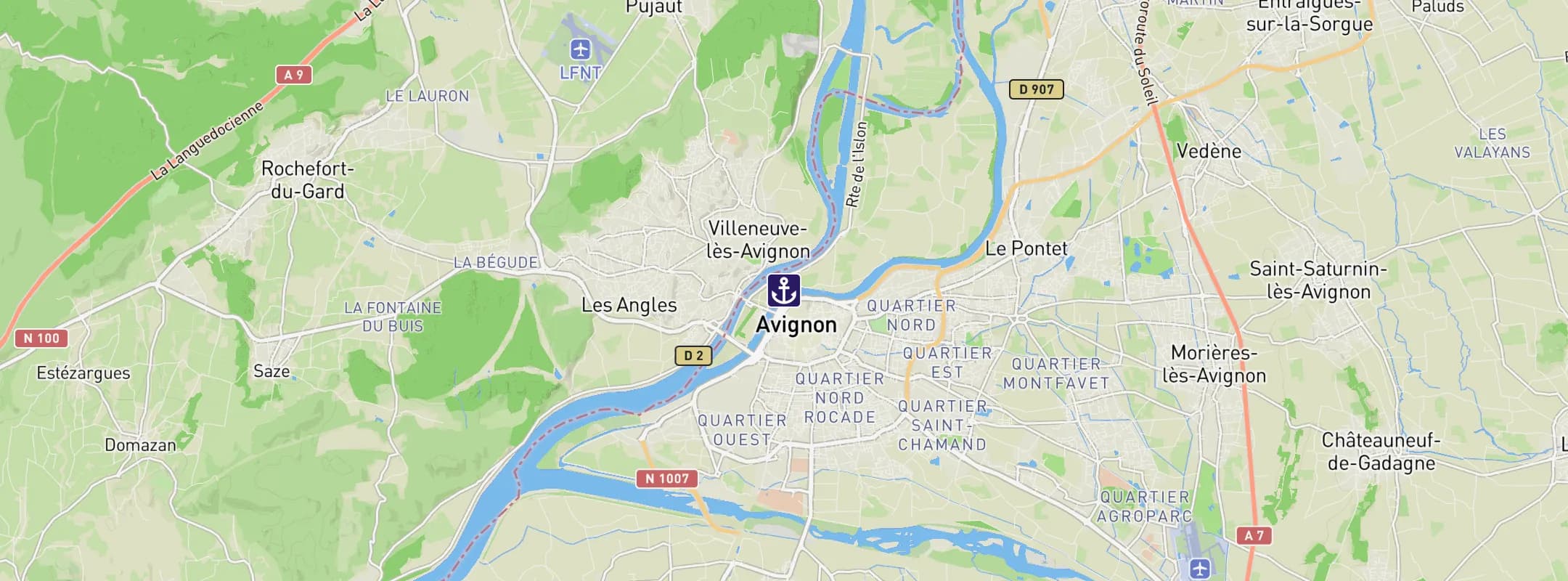 Map of Avignon
