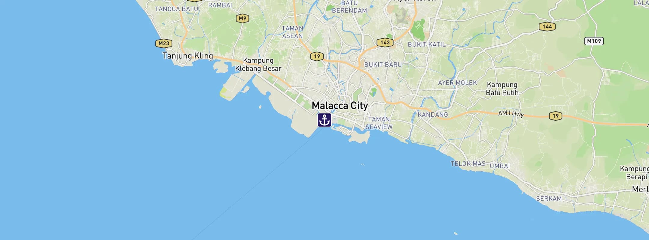 Map of Malacca
