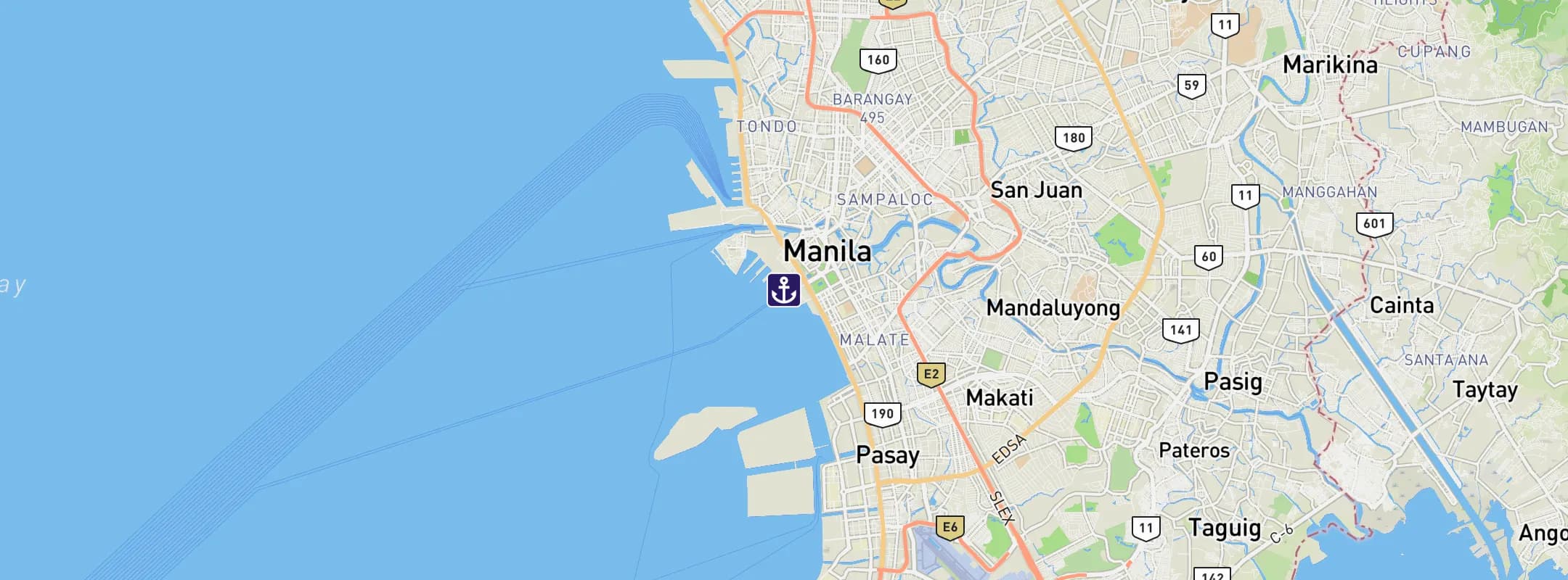 Map of Manila