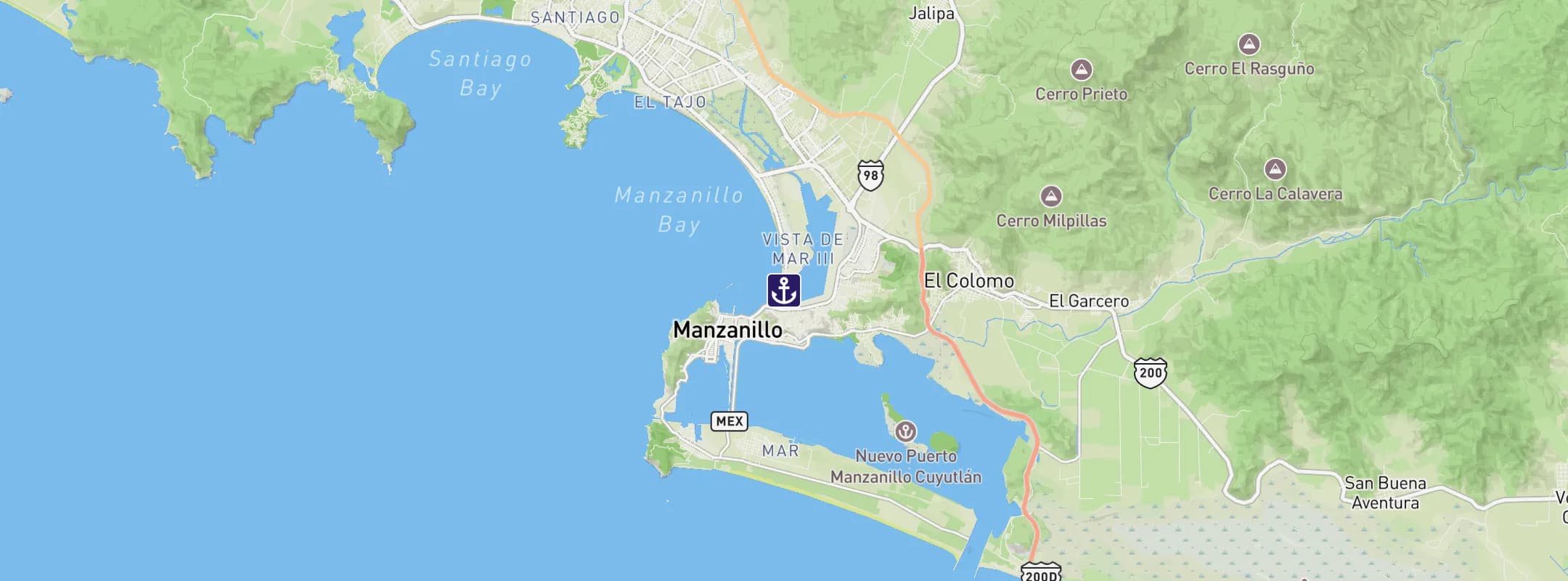 Map of Manzanillo