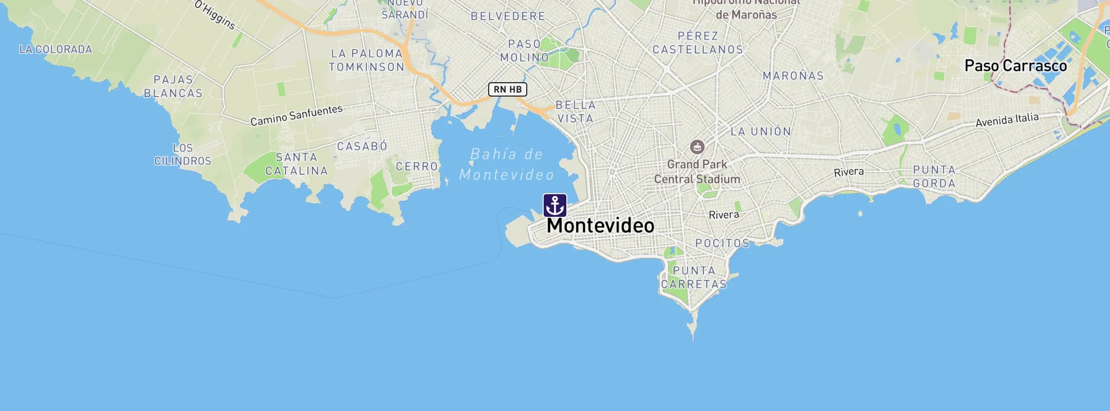 Map of Montevideo