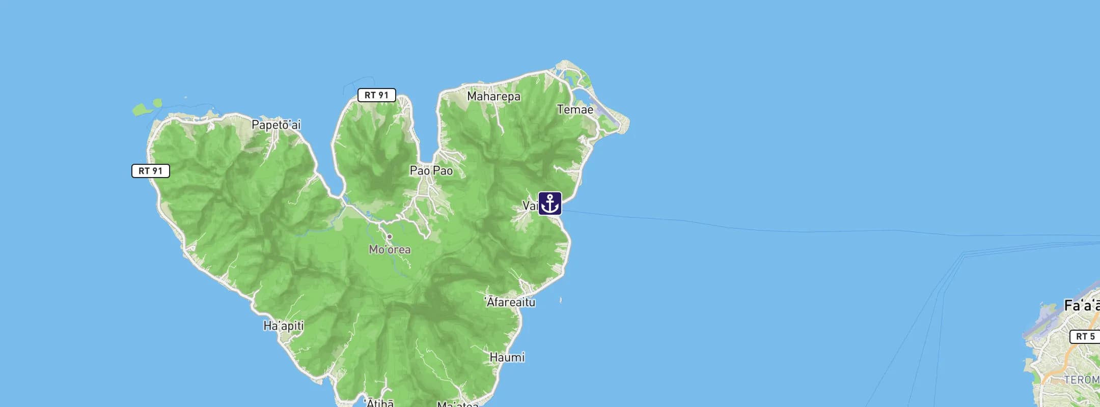 Map of Moorea Island