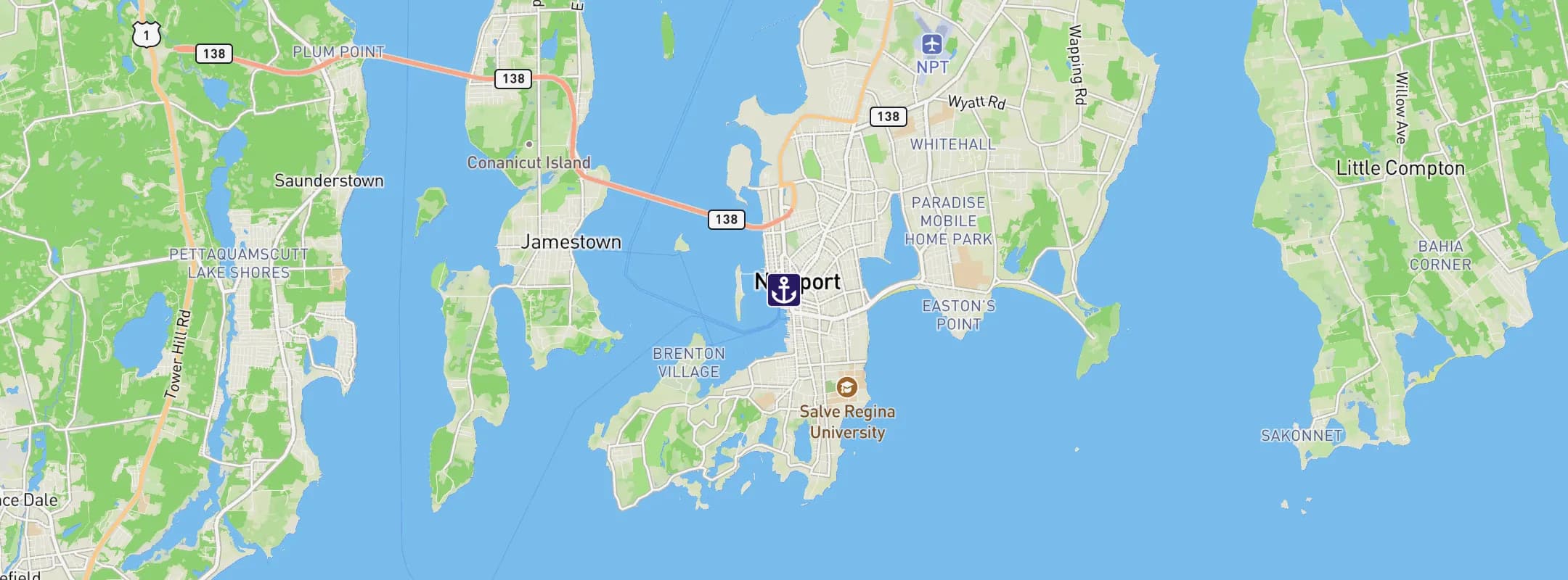 Map of Newport RI