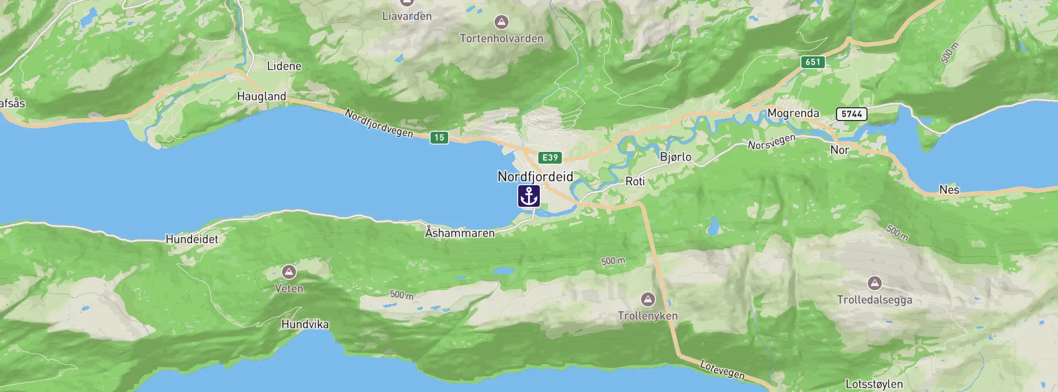 Map of Nordfjordeid