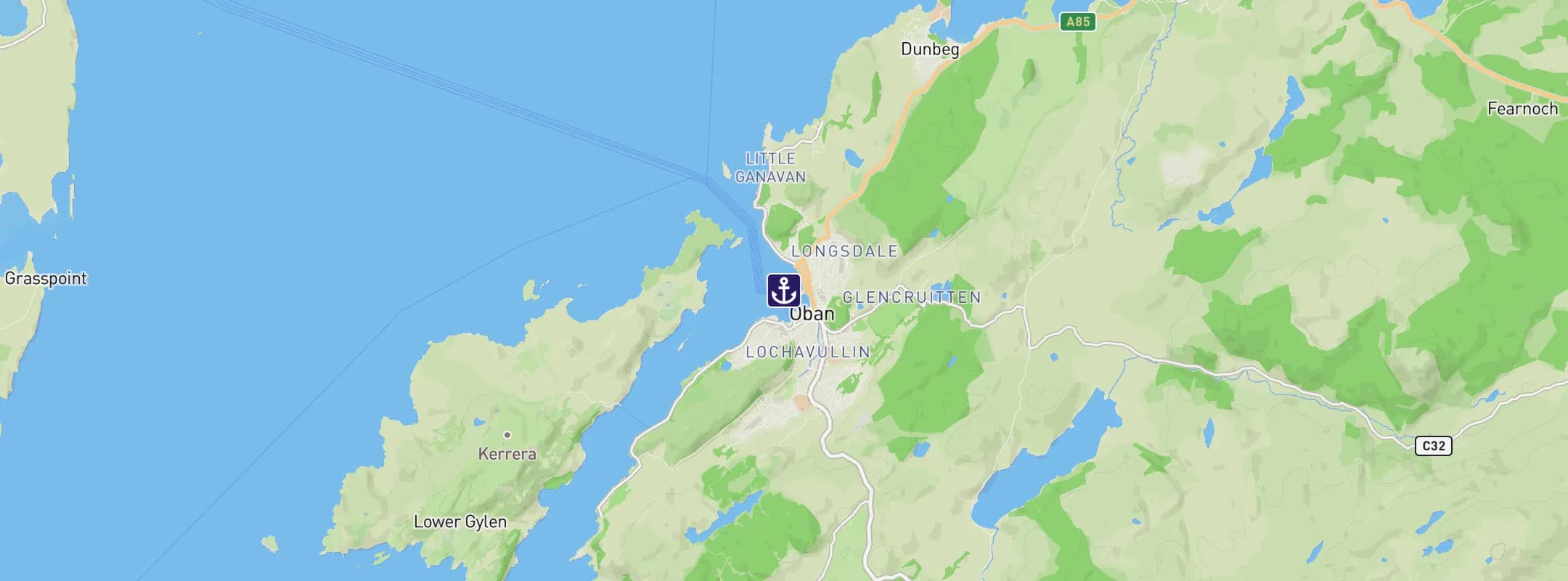 Map of Oban UK