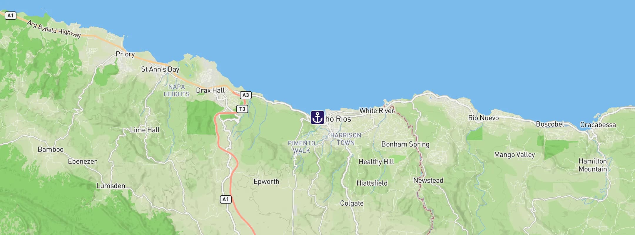 Map of Ocho Rios