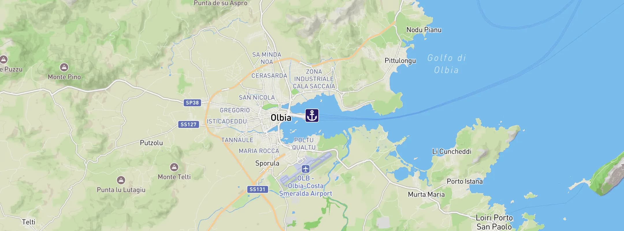 Map of Olbia