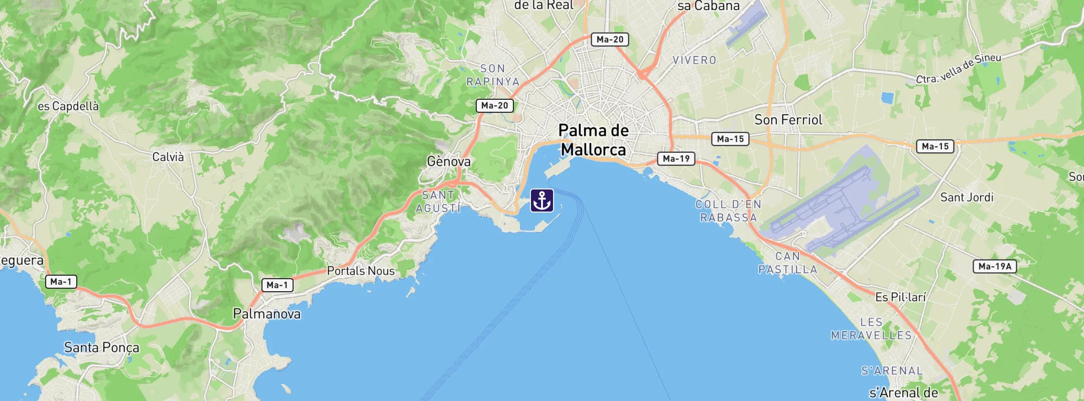 Map of Palma de Mallorca