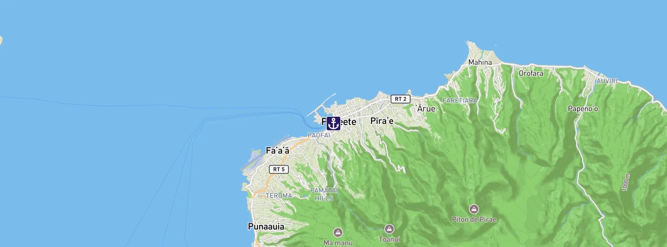 Map of Papeete
