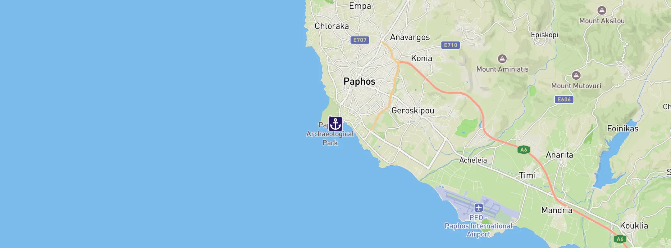 Map of Paphos