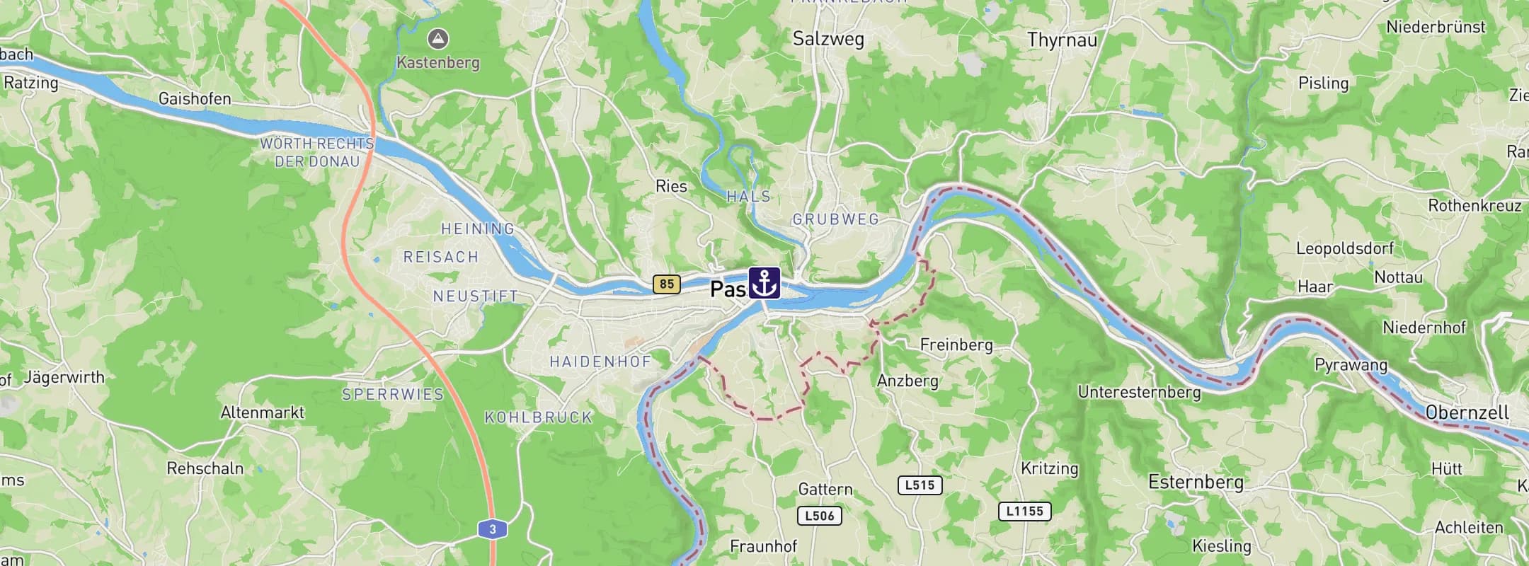 Map of Passau