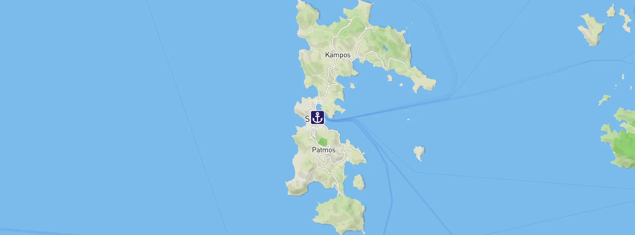 Map of Patmos Island