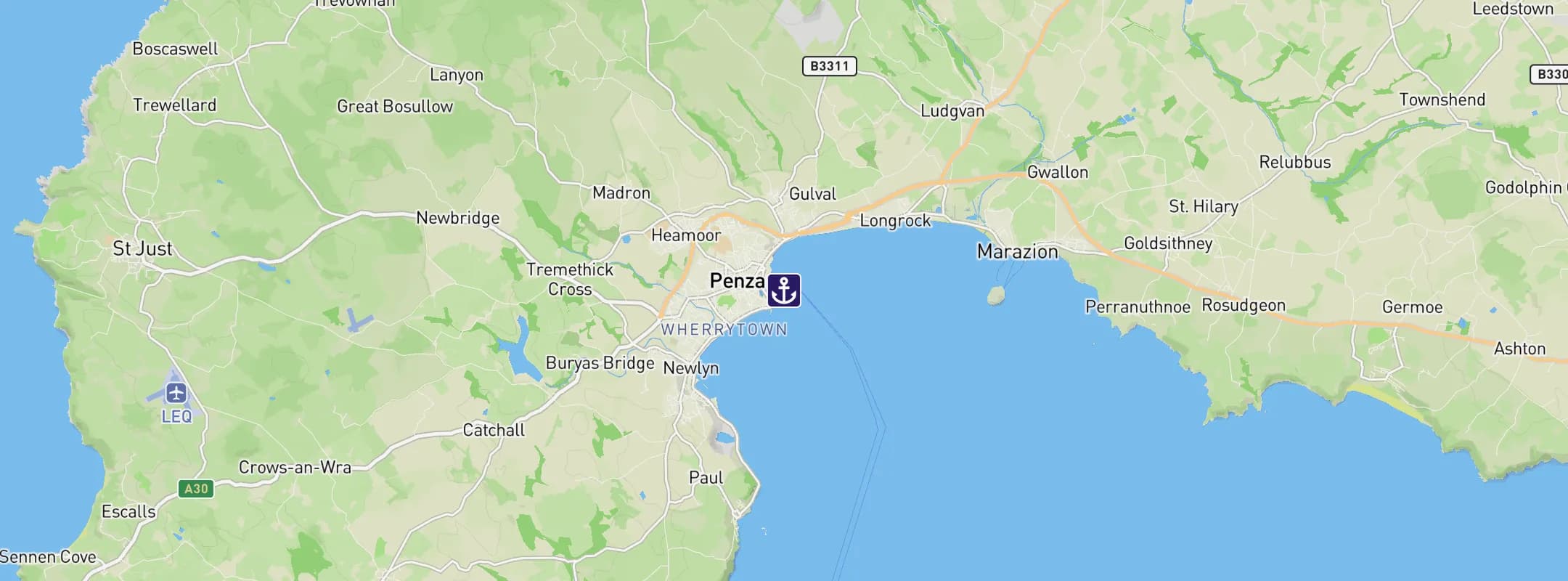 Map of Penzance