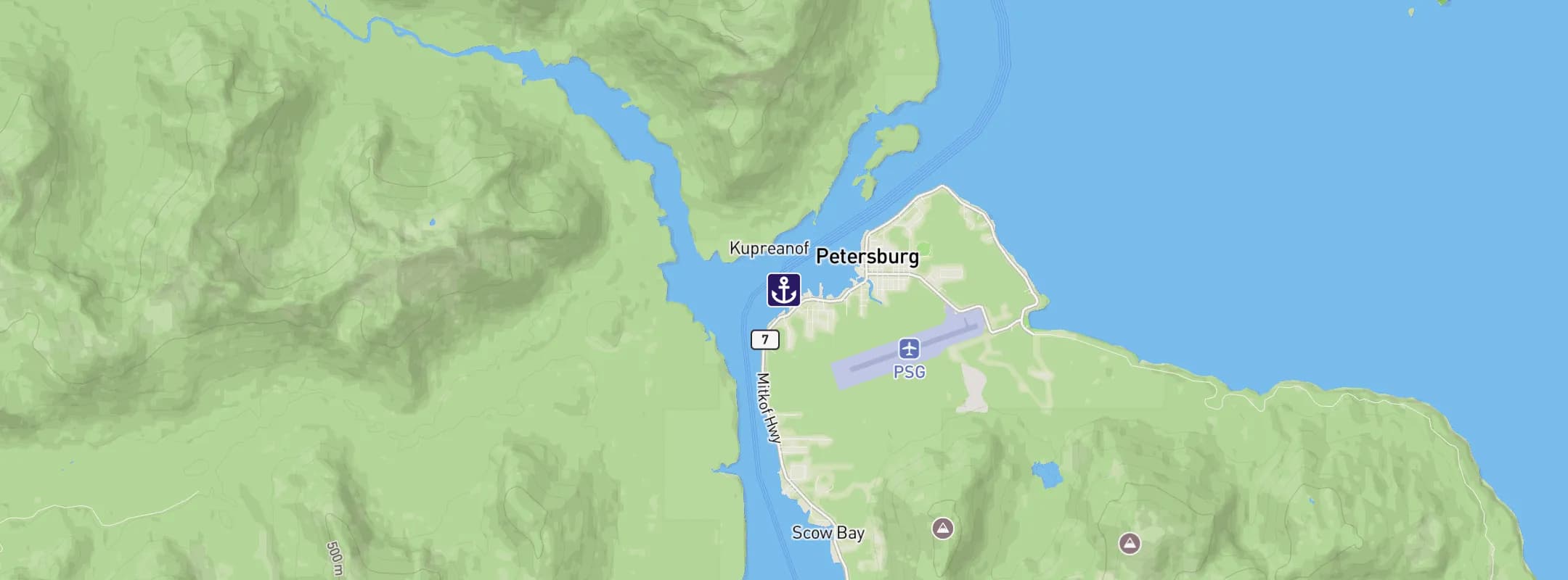 Map of Petersburg AK