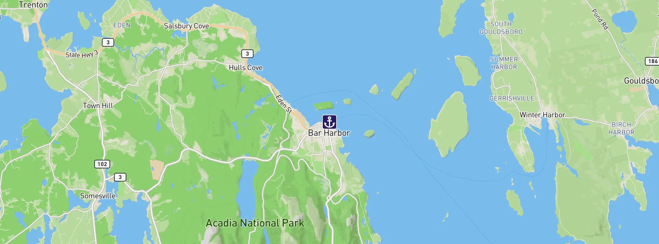Map of Bar Harbor