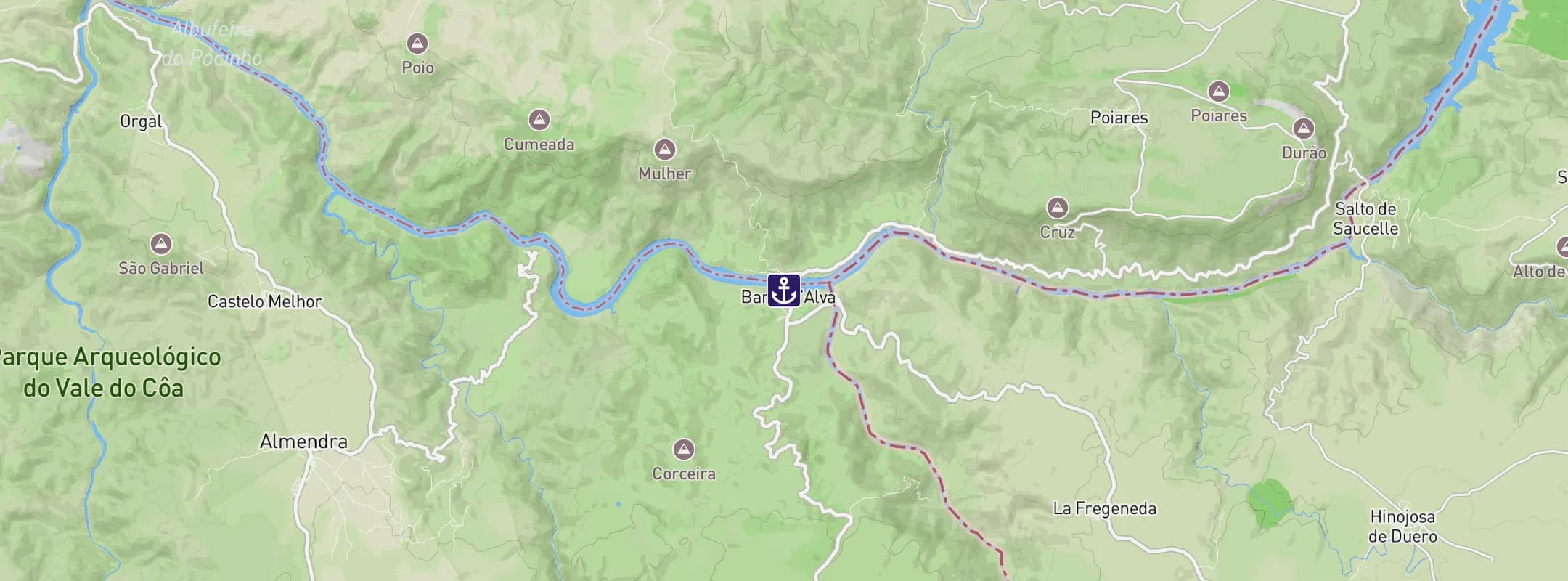 Map of Barca d'Alva