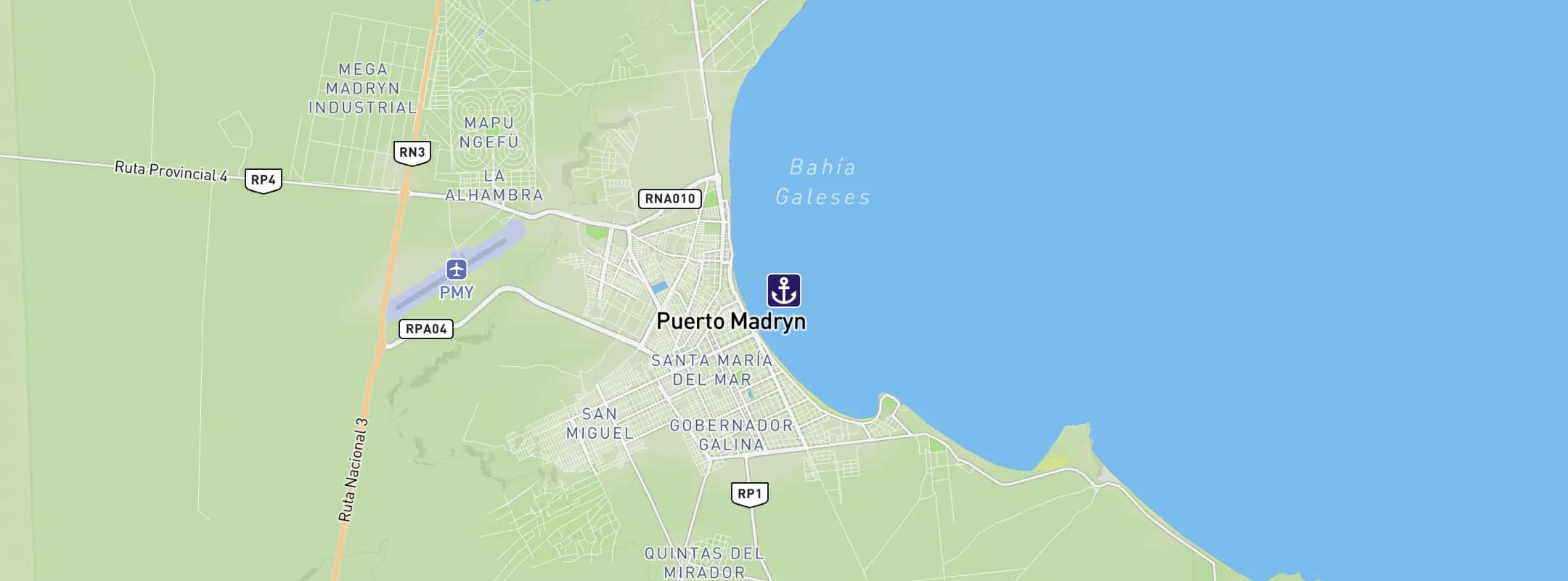 Map of Puerto Madryn