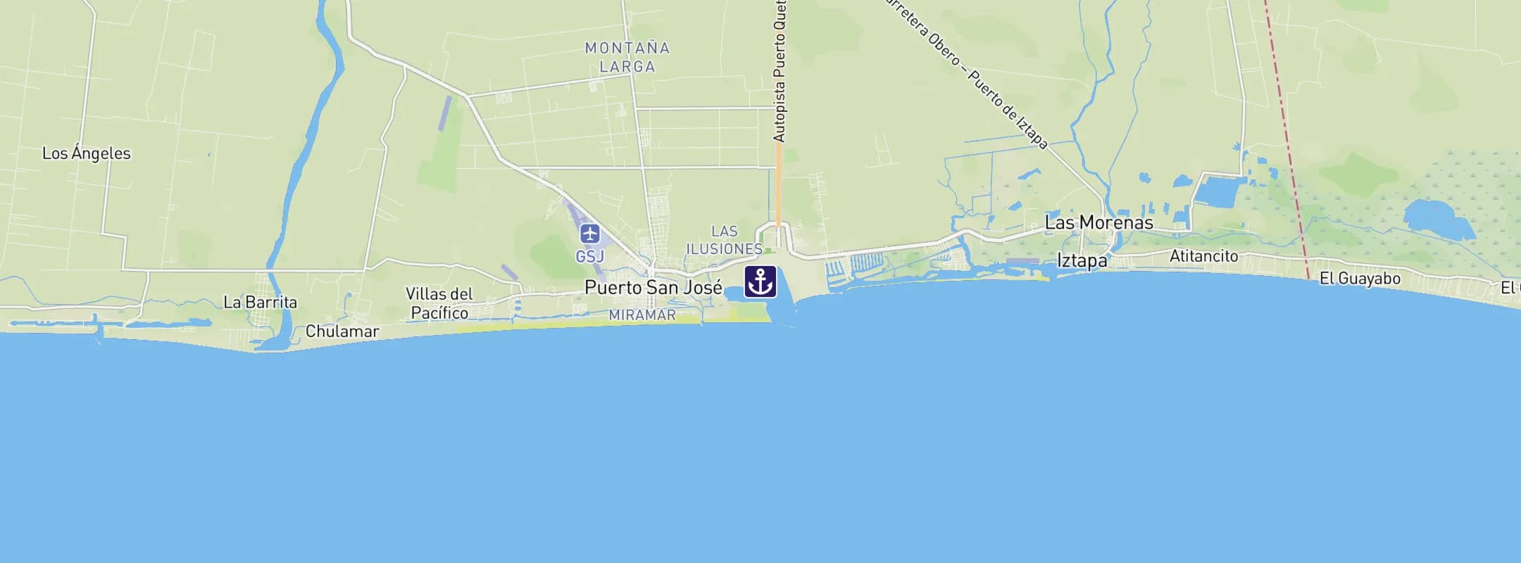Map of Puerto Quetzal