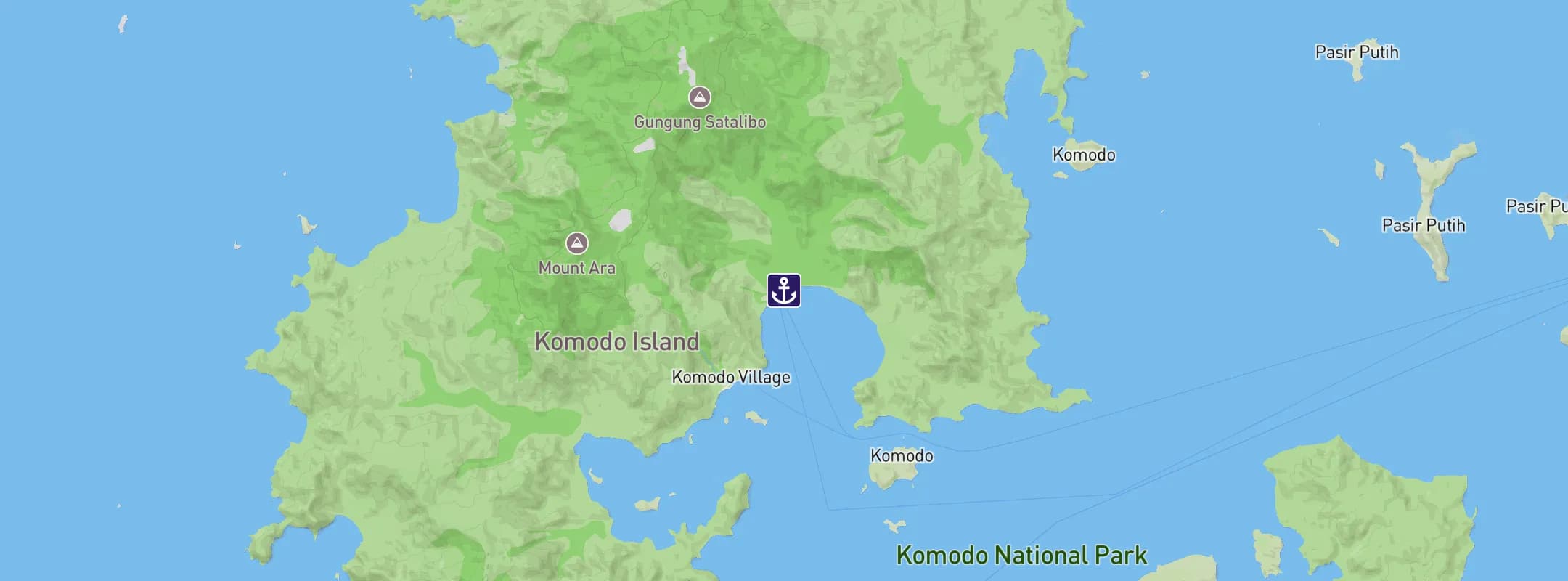 Map of Pulau Komodo Island