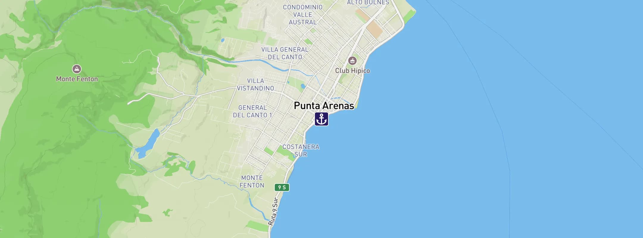 Map of Punta Arenas
