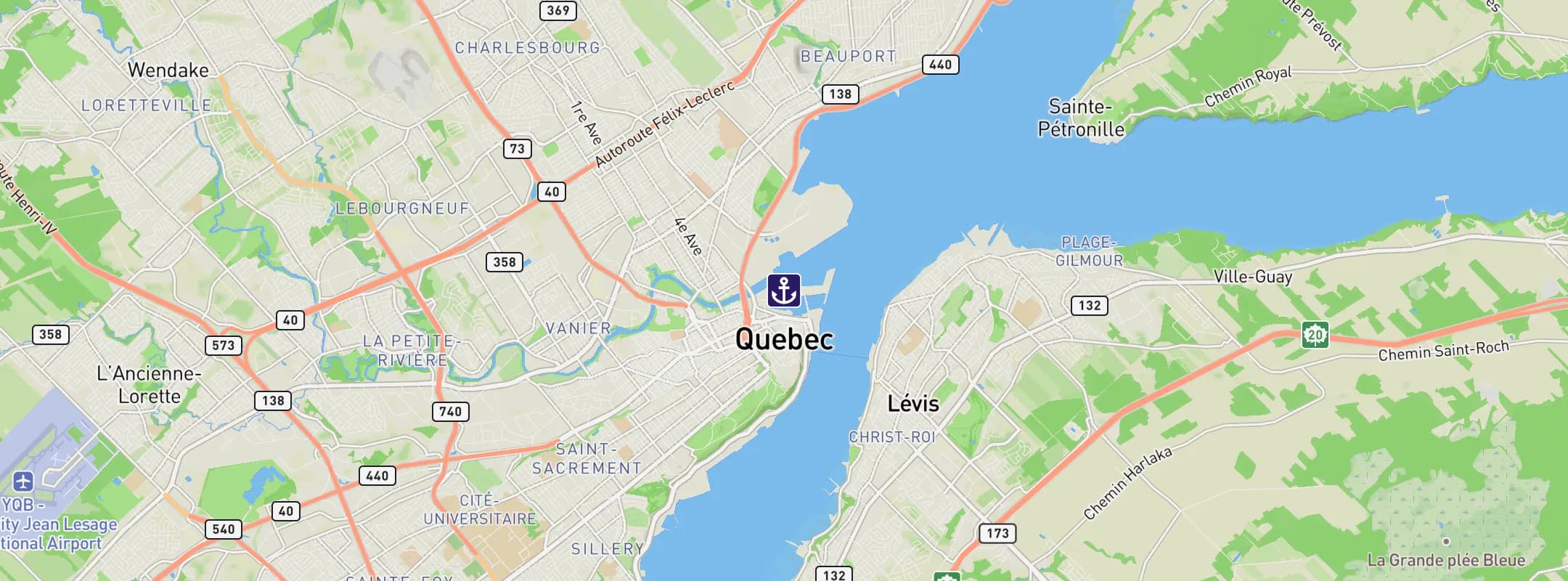 Map of Quebec City
