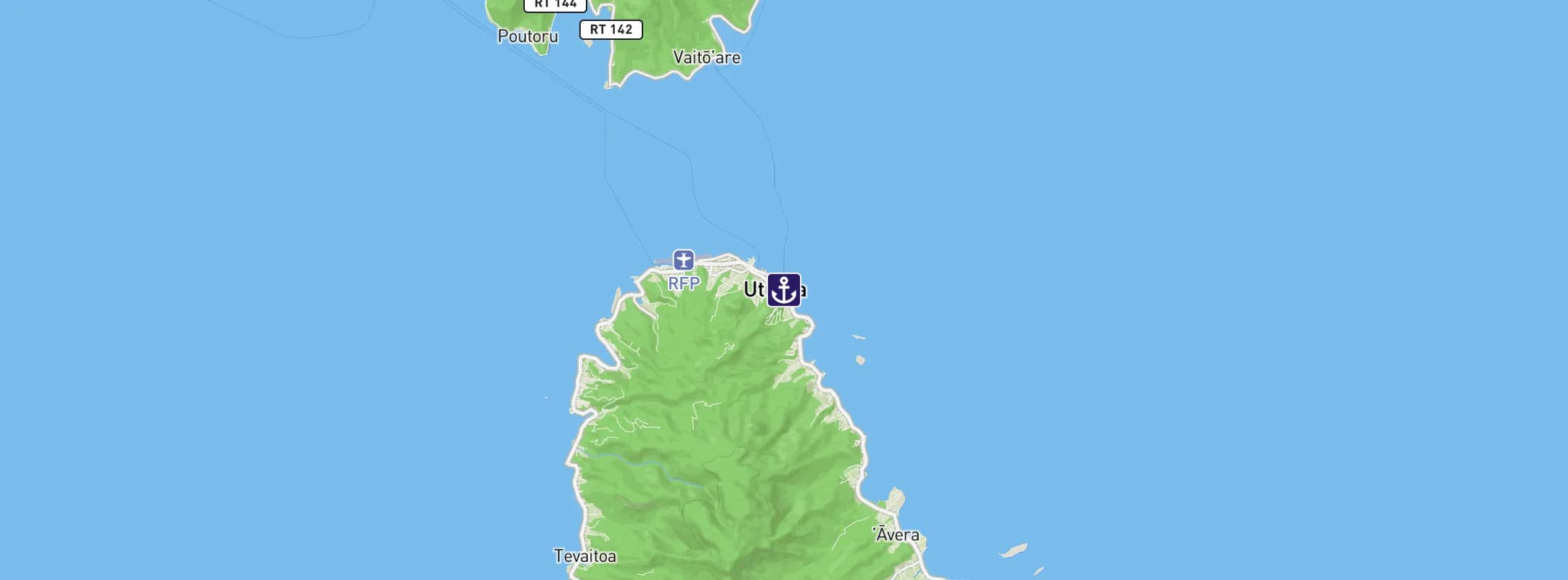 Map of Raiatea Island