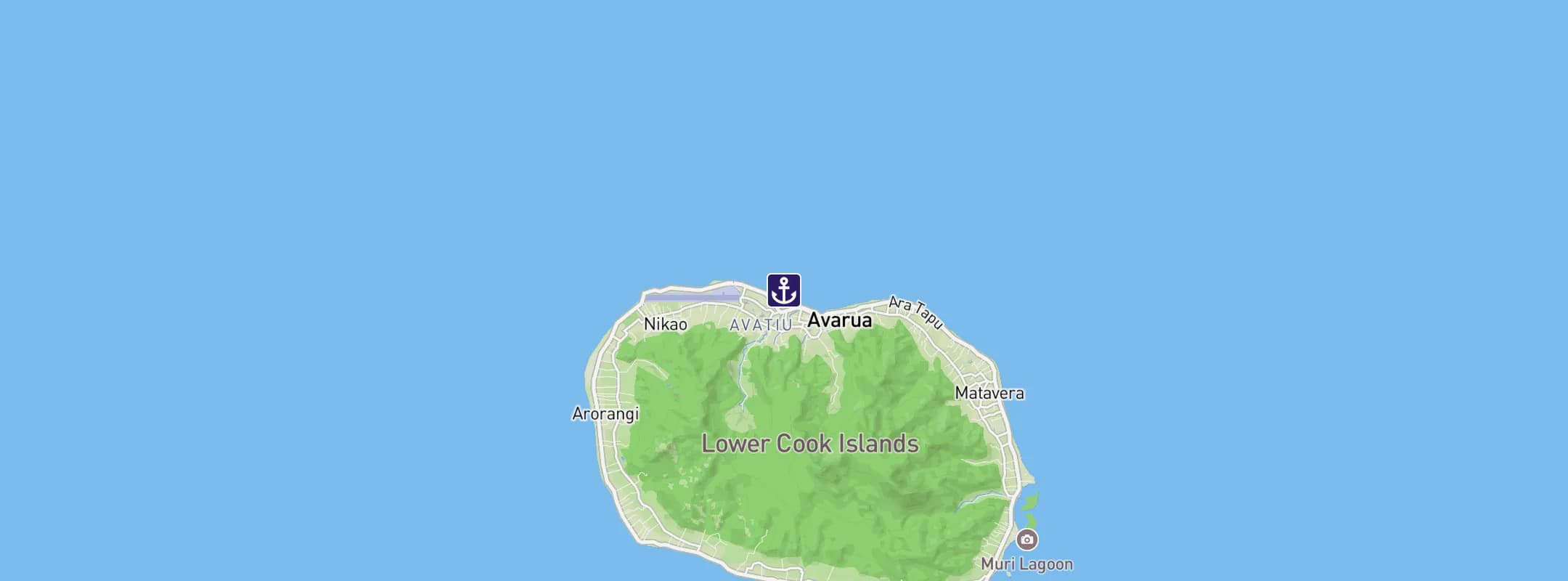 Map of Rarotonga Island