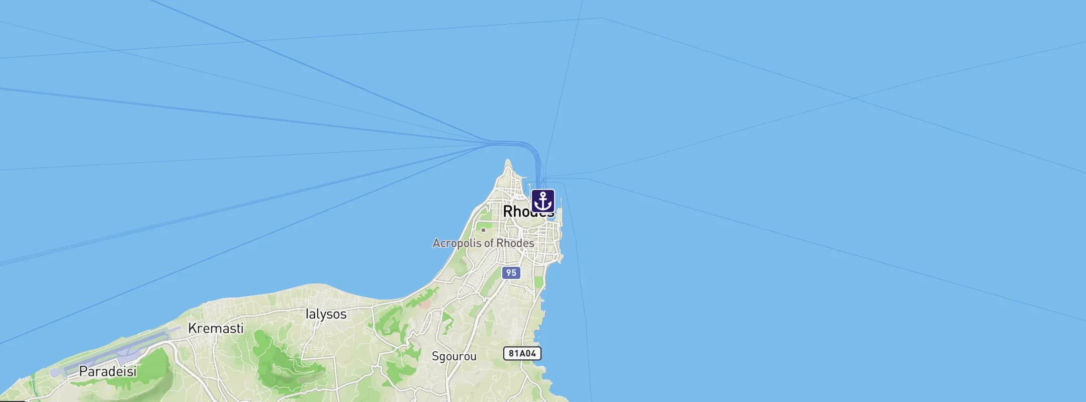 Map of Rhodes Island