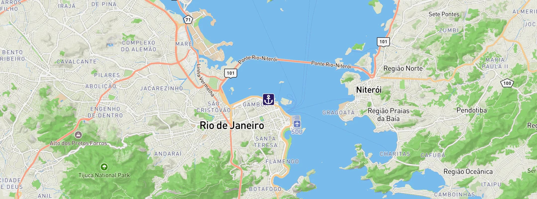 Map of Rio de Janeiro