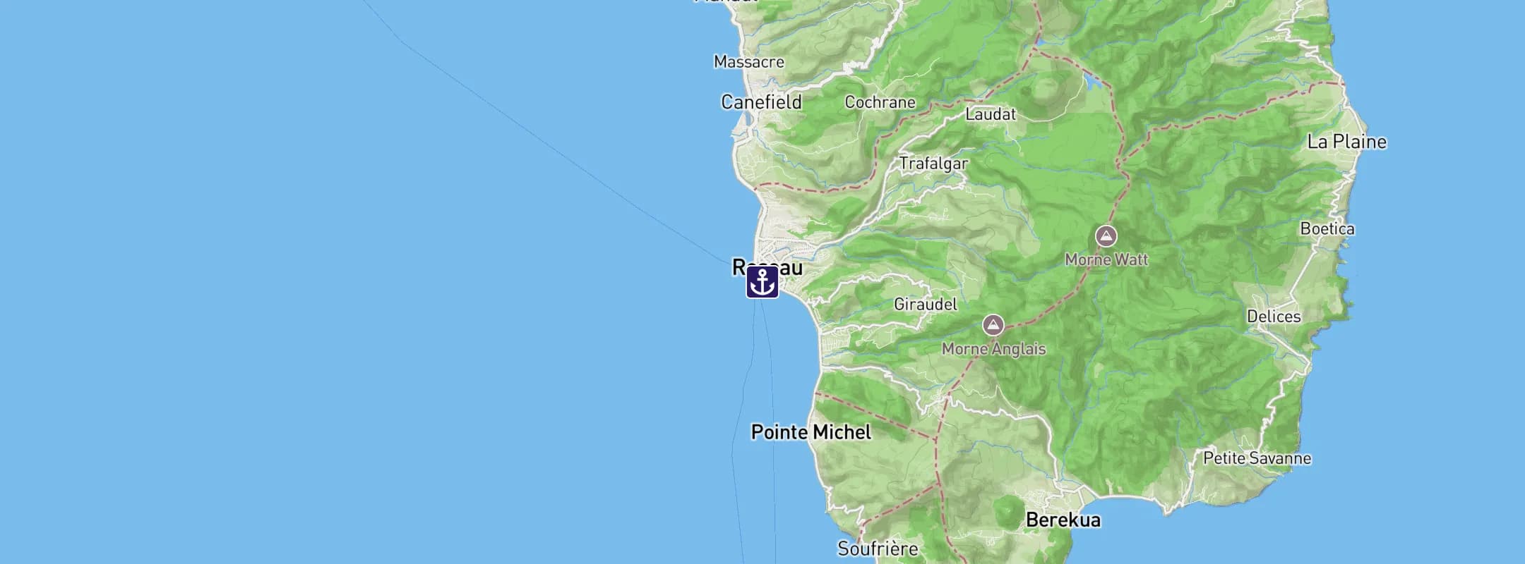 Map of Roseau
