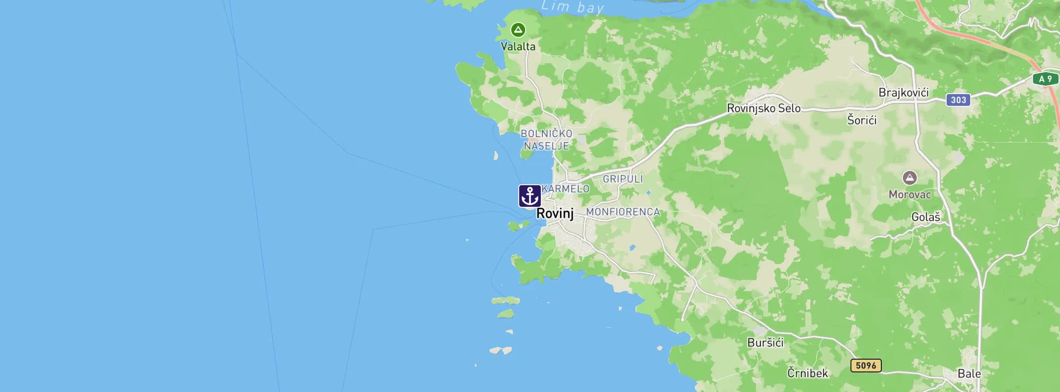 Map of Rovinj