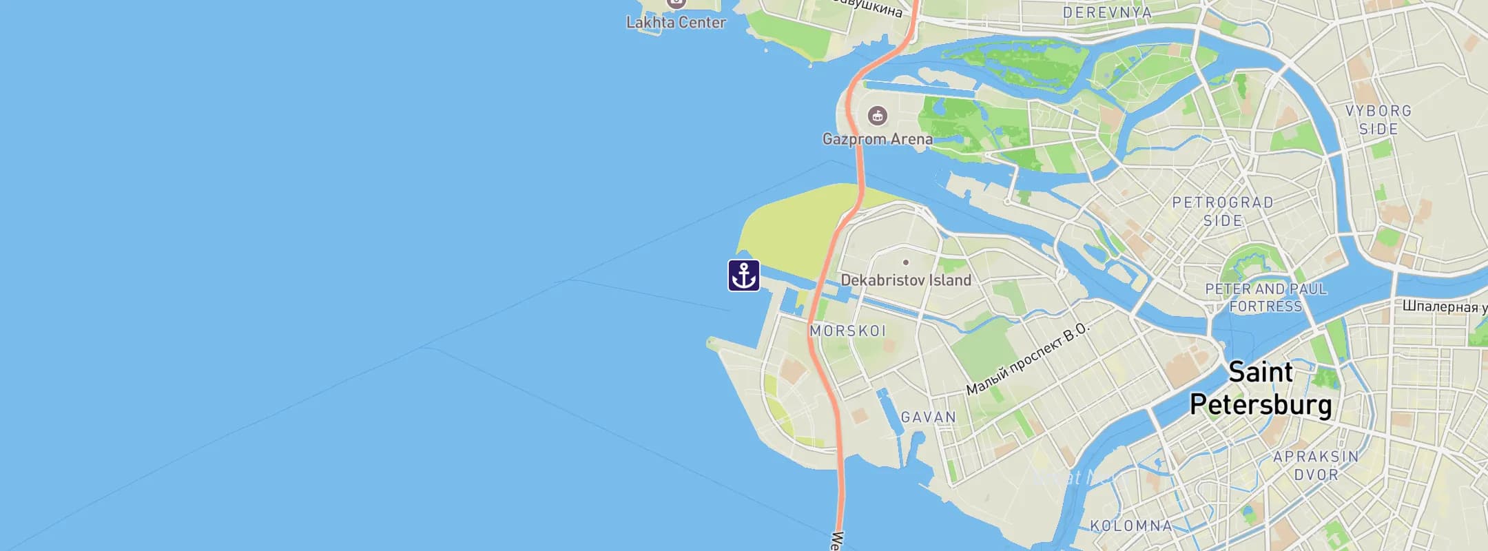 Map of Saint Petersburg