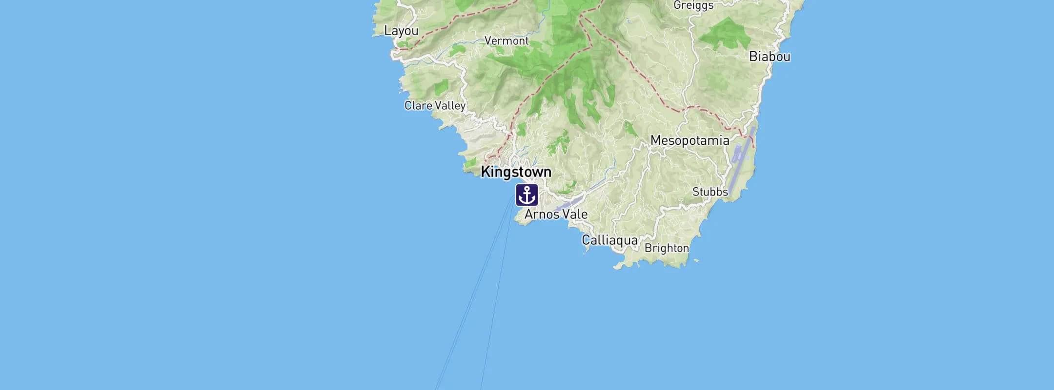 Map of Saint Vincent Island