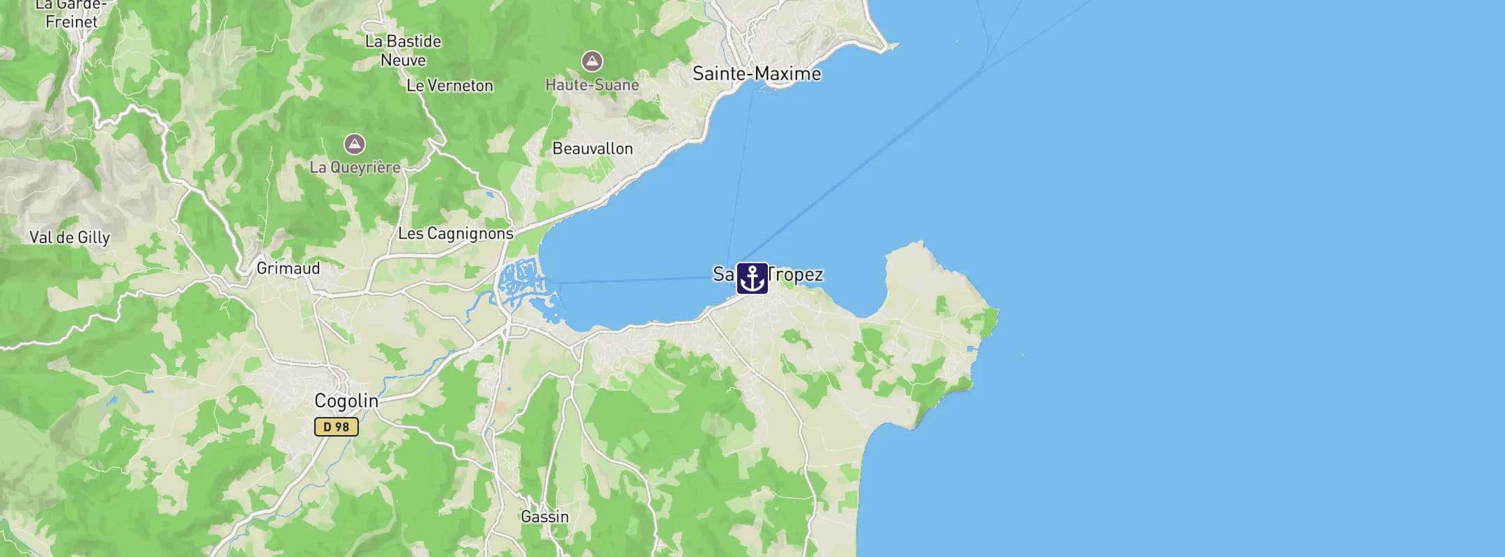 Map of Saint-Tropez