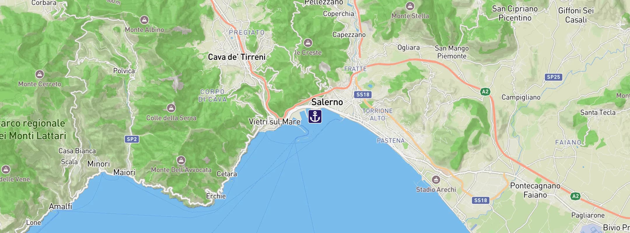 Map of Salerno