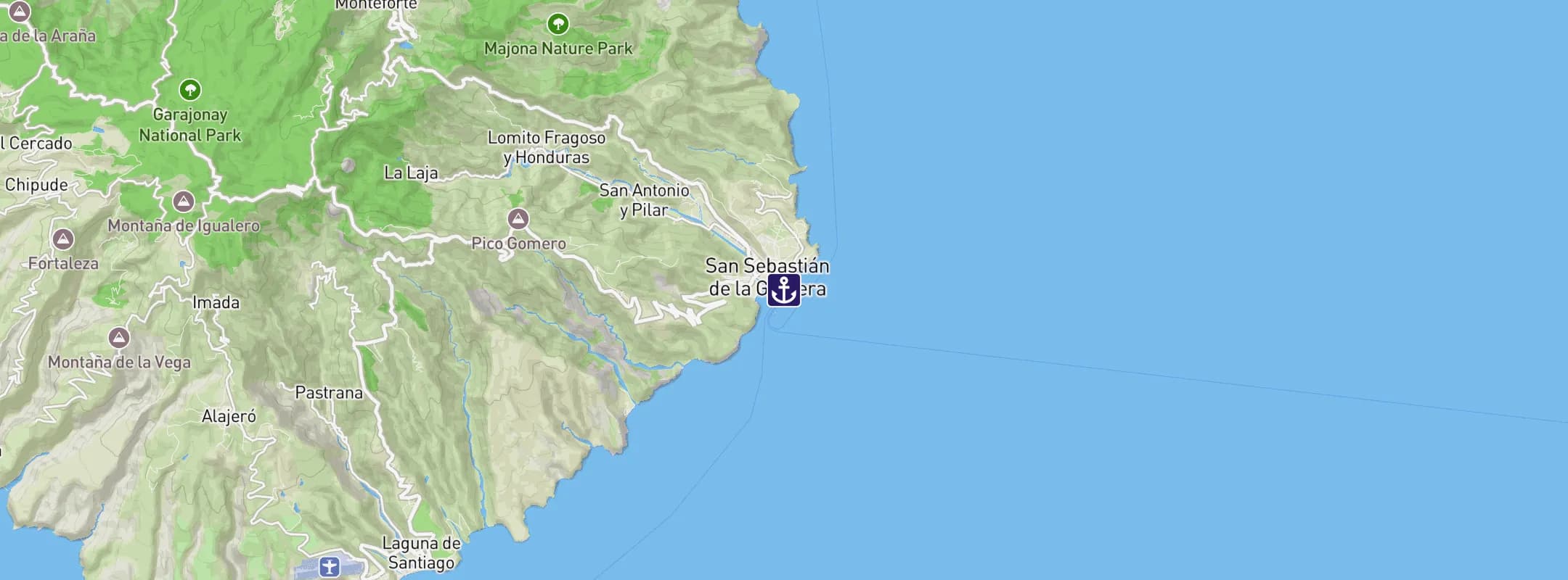 Map of San Sebastian de la Gomera