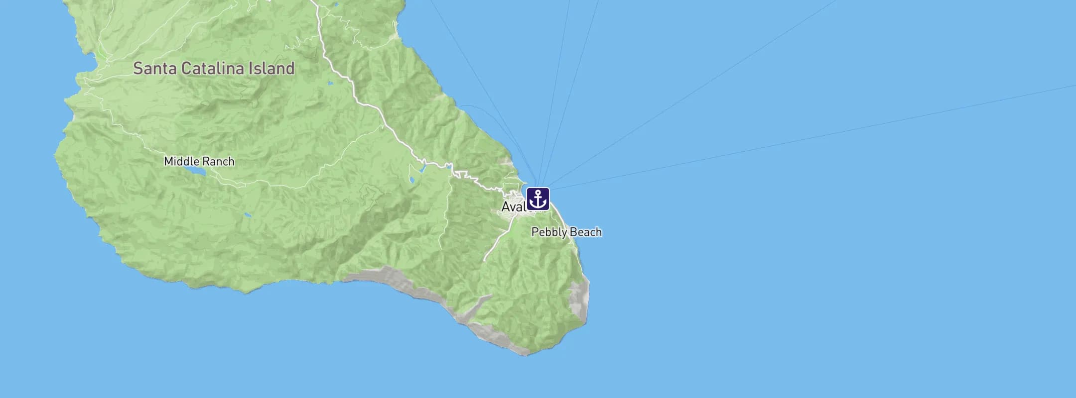Map of Santa Catalina Island CA